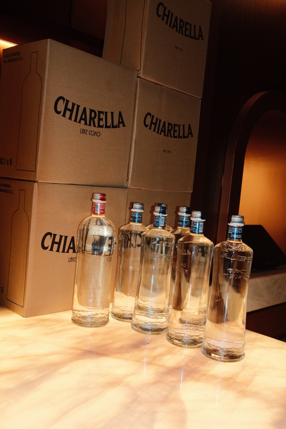 Chiarella cases and bottles