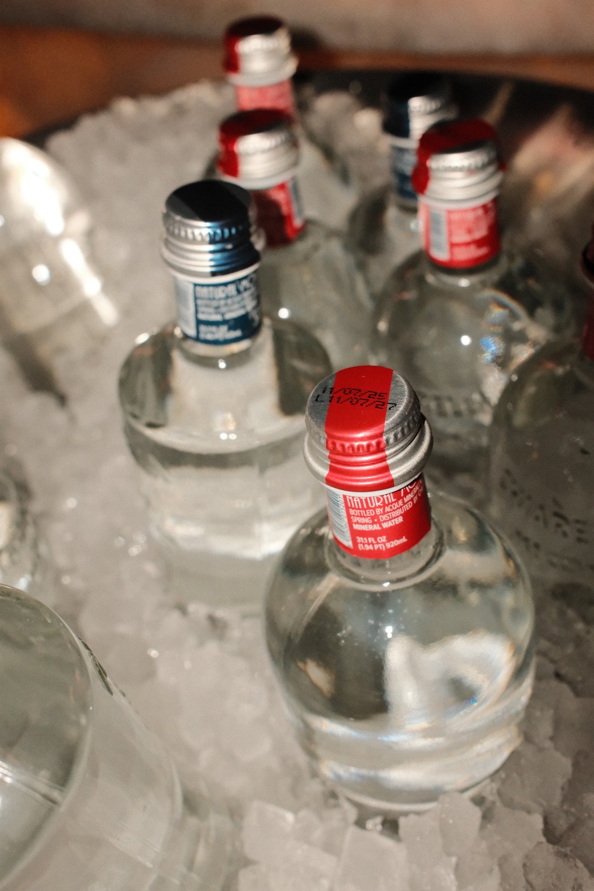 Chiarella bottles on ice