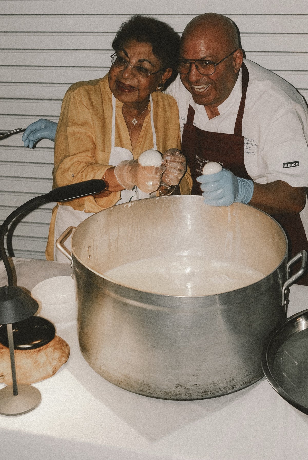 Guests at the mozzarella class